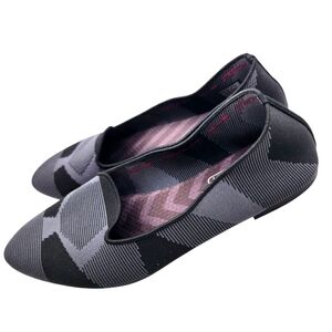 Skechers Women's Black and Gray Sherlock Flexible Flats Size‎ 7